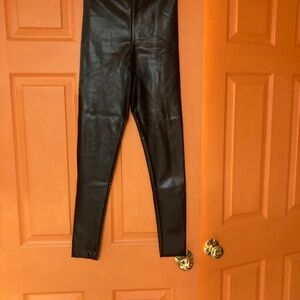 NWT Joie Black Faux Leather Leggings Sz S